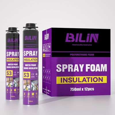 Expandable Rigid Construction Pu Foam Spray Closed Cell Caulking Mounting Foam Spray Insulation Espuma De Poliuretano