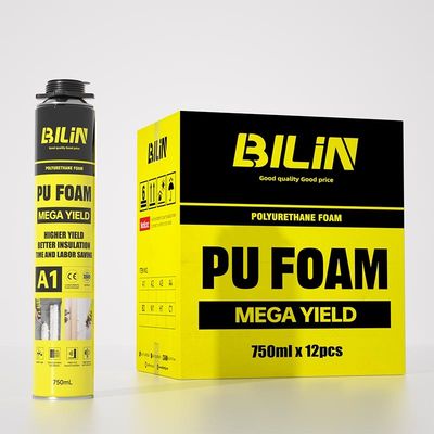BILIN A1 Spray de espuma de PU expansível de alto rendimento reparável para barreiras insonorizadas