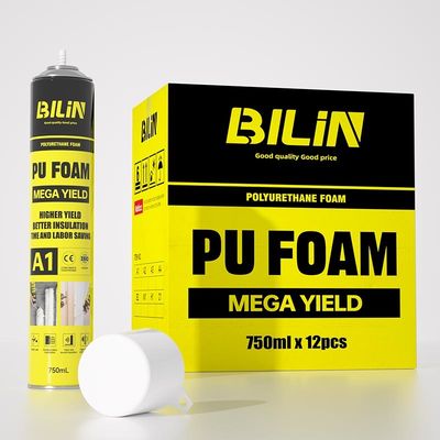 Spray de espuma de PU expansível livre de solvente Seco rápido para vedação e ligação