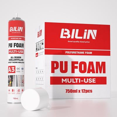 Multi-use Retardante de fogo PU espuma lisa para HVAC montagem e vedação de tubos
