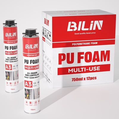 750 ml 500 ml espuma de PU multiuso espuma resistente à chuva resistente ao fogo expansível