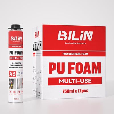 Espuma de PU impermeável multiuso, isolação acústica leve, espuma de pulverização