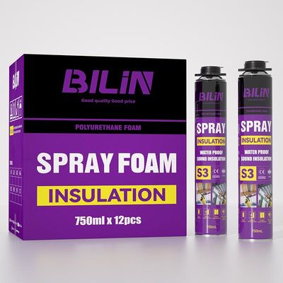 Spray Eco-Friendly PU espuma de calor e isolamento acústico Polyurethane espuma de spray