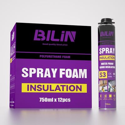 Componente único Poliuretano espalhando espuma Spray Curagem rápida portátil