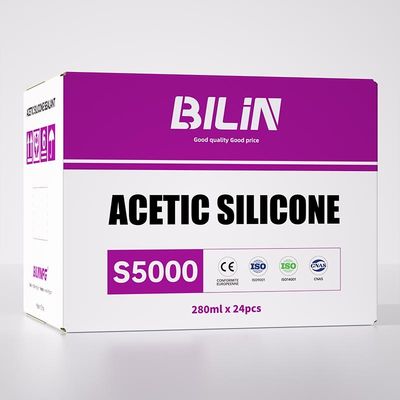 Sealante de silicone acetoxi polivalente de banheiro Sealante de silicone acético de banho 300 ml para telhados