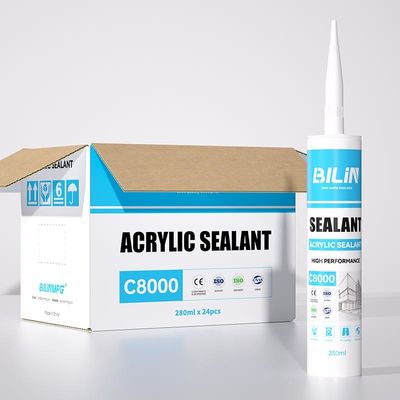 Sealante acrílico à prova d'água branco do leite de um componente Caulk acrílico siliconizado