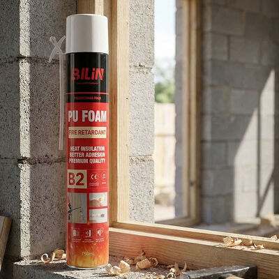 Construção comercial Uso de incêndio PU espuma de janela de porta de estrutura de isolamento Fireblock espuma selante 750ml