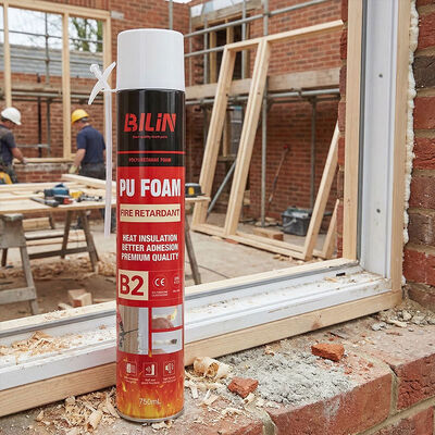 Isolamento de telhado espuma de poliuretano à prova de fogo spray cura rápida retardador de chama adesivo de espuma PU