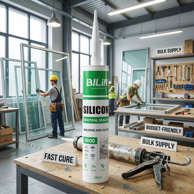 Qualidade Sealante de silicone branco econômico, cola de cura rápida para trabalhos de vidro e construção, vedação conjunta, embalagem personalizada fábrica