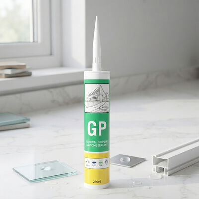 Qualidade Selante de Silicone GP Custo-Efetivo Forte Adesão Cola Impermeável para Materiais de Vidro Metal UPVC fábrica